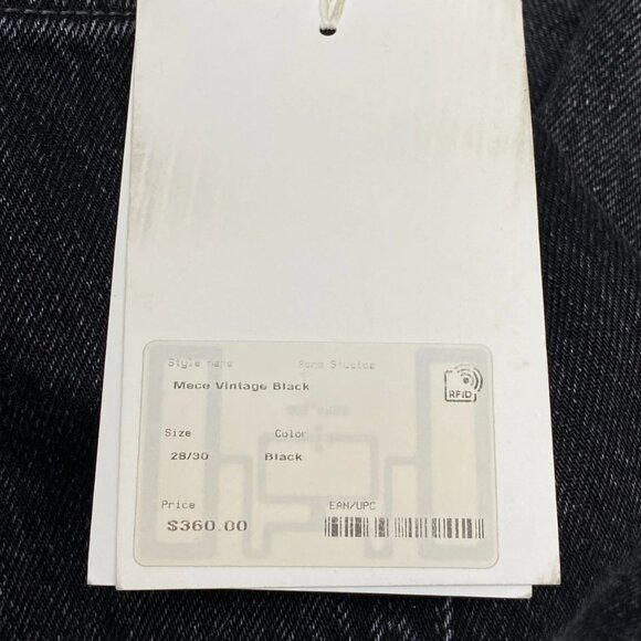 NEW ACNE STUDIOS Women’s Mece Vintage High Waist Tapered  Jeans Black Size 28x30 - Picture 3 of 11